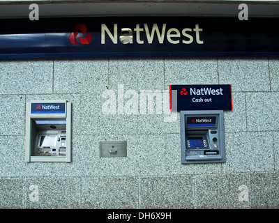 NatWest Cash Punkte, Woolwich Town Centre, London, England, Vereinigtes Königreich Stockfoto