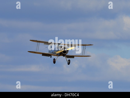 RAF Gloster Gladiator Vintage WW1 und WW2-Doppeldecker aus der Shuttleworth Collection. Oktober fliegende Tag 2003.Biggleswade,UK Stockfoto