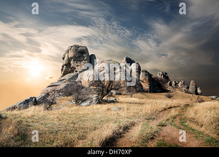 Weg zum Tal der Gespenster im Herbst Stockfoto