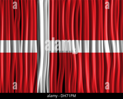 Vektor - Dänemark Flagge winken Stoff Textilhintergrund Stockfoto