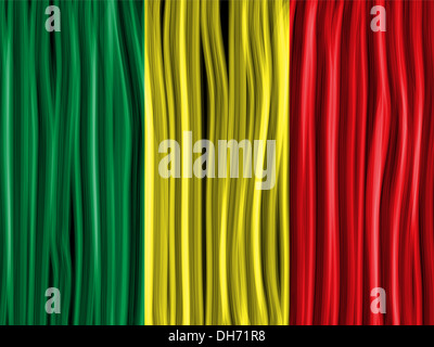 Vektor - Mali Flagge winken Stoff Textilhintergrund Stockfoto