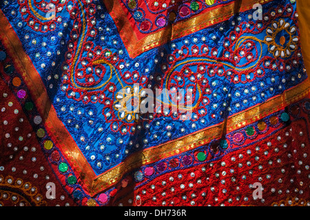 Indien, Rajasthan, Pushkar, Textil, Stoff, Kleid Stockfoto