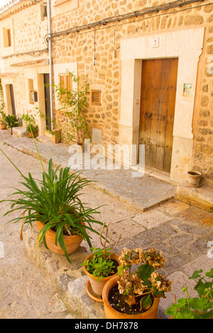 Straßen von Valldemossa, Mallorca, Balearen, Spanien Stockfoto
