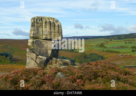 Kopf Stein bei hohlen Wiese - Sheffield, England, UK Stockfoto