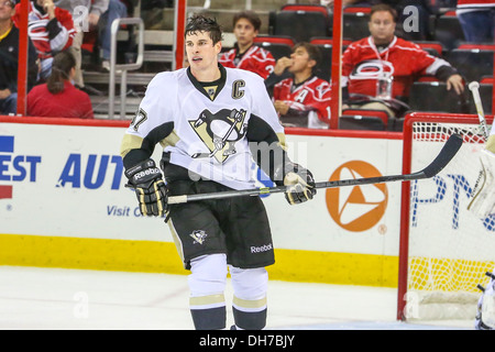 Pittsburgh Penguins center Sidney Crosby (87) während den NHL 2013-2014 Stockfoto
