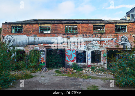 Street Art rund um die Stadt von Sheffield, England, Vereinigtes Königreich Stockfoto