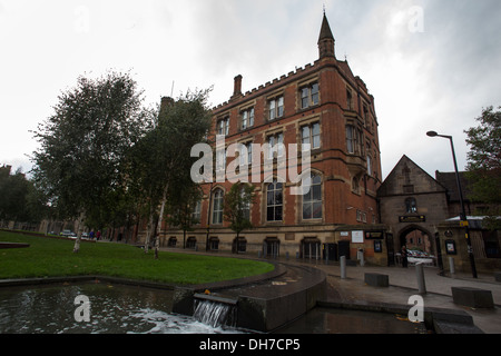 GV der Chetham es School of Music in Manchester. Von Dom Gärten gesehen Stockfoto