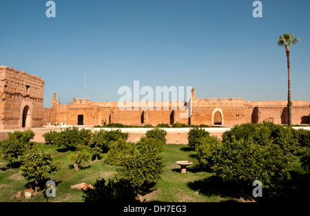 Marrakesch Marokko El Badi Palast in Auftrag gegeben von der Saadian Sultan Ahmad al-Mansur im Jahre 1578 Stockfoto