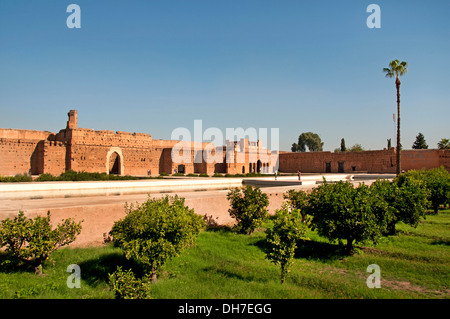 Marrakesch Marokko El Badi Palast in Auftrag gegeben von der Saadian Sultan Ahmad al-Mansur im Jahre 1578 Stockfoto