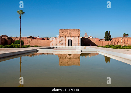 Marrakesch Marokko El Badi Palast in Auftrag gegeben von der Saadian Sultan Ahmad al-Mansur im Jahre 1578 Stockfoto