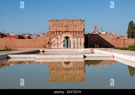 Marrakesch Marokko El Badi Palast in Auftrag gegeben von der Saadian Sultan Ahmad al-Mansur im Jahre 1578 Stockfoto