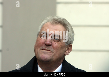 Milos Zeman ist ein tschechischer Politiker, Ökonom, Meteorologe und der dritte Präsident der Tschechischen Republik Stockfoto