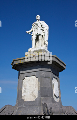Statue von Prinz Albert befindet sich auf dem Burgberg, Tenby, Pembrokeshire, Wales, UK Stockfoto