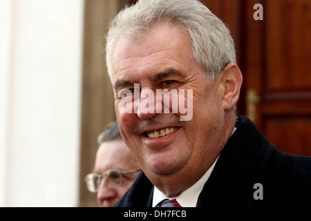 Milos Zeman ist ein tschechischer Politiker, Ökonom, Meteorologe und der dritte Präsident der Tschechischen Republik Stockfoto