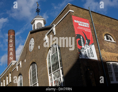 Die old Truman Brewery auf der Brick Lane, Galerien und Restaurants umgebaut. London, UK Stockfoto