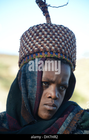 Äthiopische junge im Simien Berge Stockfoto