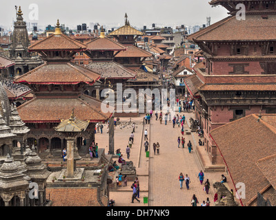 Antiken Tempeln und Gebäuden von Patan Durbar Square, Kathmandu, Nepal. Stockfoto