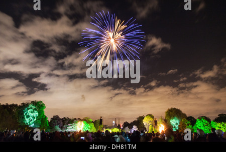 Battersea Park Feuerwerk 2013 in London Stockfoto