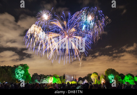 Battersea Park Feuerwerk 2013 in London Stockfoto