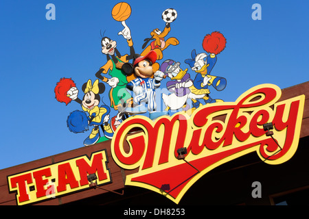 Team-Mickey Athletic Club, Downtown Disney Marketplace, Disney World Resort, Orlando Florida Stockfoto