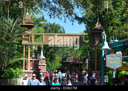 Animal Kingdom, Asien, Eingang zum Disney World Resort in Orlando Florida Stockfoto