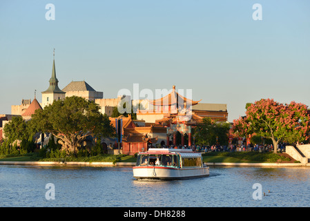 Epcot World Showcase Ansicht, Disney World Resort Orlando Florida Stockfoto