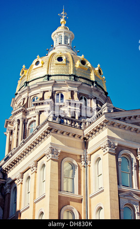 Iowa State Capitol.  Gehen Sie Des Moines! Stockfoto