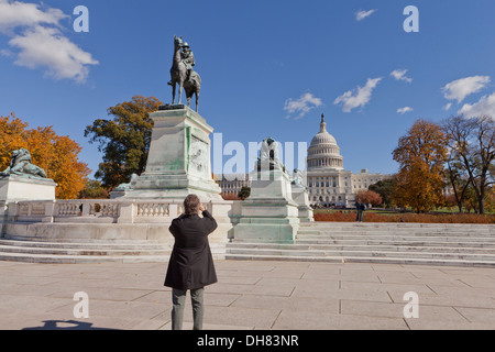 Ulysses S. Grant Memorial auf dem US Capitol Gebäude Gelände - Washington, DC USA Stockfoto