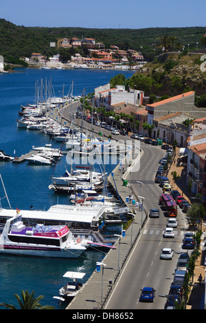 Hafen von Mao, Menorca, Spanien Stockfoto