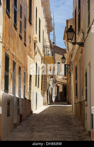 Straßenszene, Ciutadella, Menorca, Spanien Stockfoto