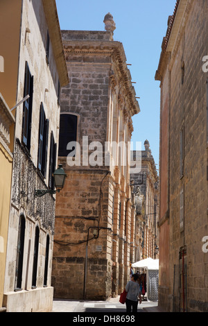 Straßenszene, Ciutadella, Menorca, Spanien Stockfoto