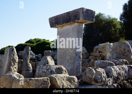 Taula, Torralba d ' en Salord, Menorca, Spanien Stockfoto