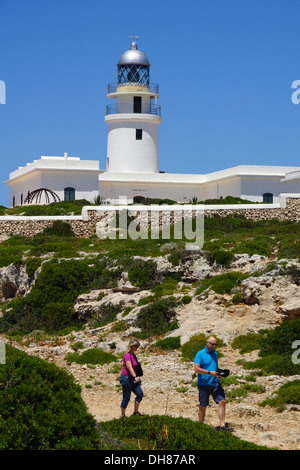 Leuchtturm am Cap de Cavalleria, es Mercadal, Menorca, Spanien Stockfoto