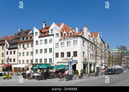 Sebastiansplatz quadratisch, Stadtteil Altstadt-Lehel, München, Bayern Stockfoto