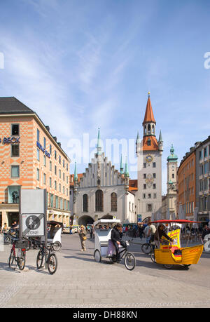 Altes Rathaus, Marienplatz, Altstadt-Lehel Bezirk, München, Bayern Stockfoto