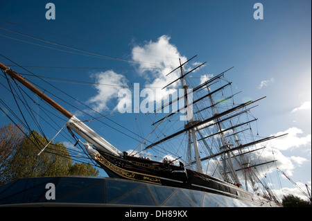 Cutty Sark, Greenwich, London, England. 3. November 2013 vollständig restaurierte Tee-Clipper. Stockfoto