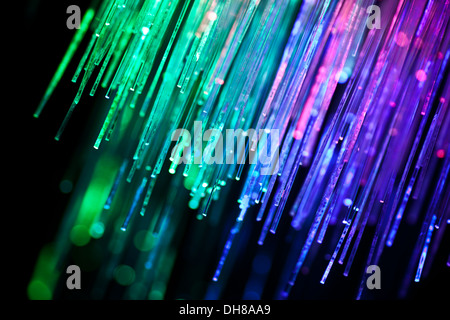 Bunte Fiber optic Licht Stockfoto