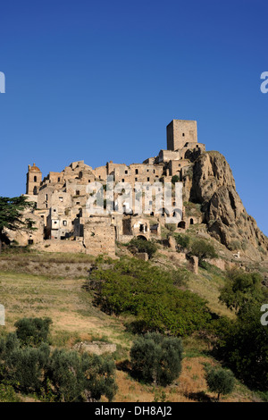 Italien, Basilicata, Craco verlassenes Dorf Stockfoto