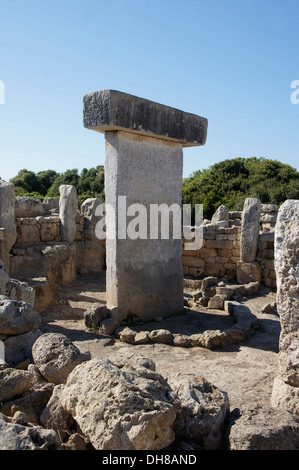 Taula, Torralba d ' en Salord, Menorca, Spanien Stockfoto