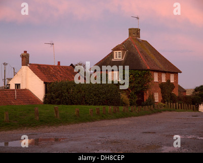 Häuser in der hübschen Suffolk Dorf Walberswick Stockfoto