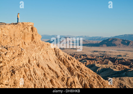 California, San Diego County, Anza-Borrego Desert State Park, der Schrift Point, mit Blick auf badlands Stockfoto