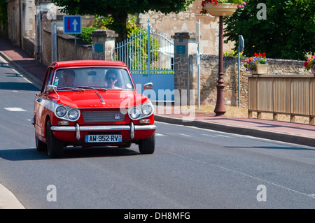 Britische Triumph Vitesse rot Auto - Frankreich. Stockfoto