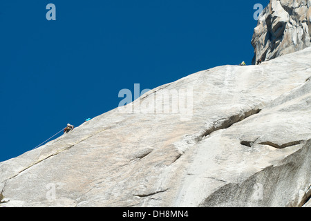 Bergsteiger, die Skalierung von El Capitan Stockfoto