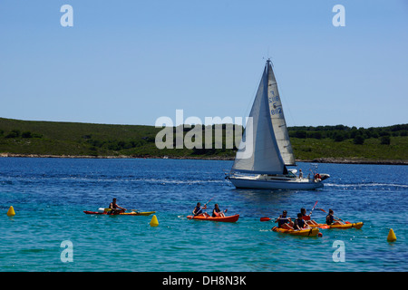 Wassersport, Fornells, es Mercadal, Menorca, Spanien Stockfoto