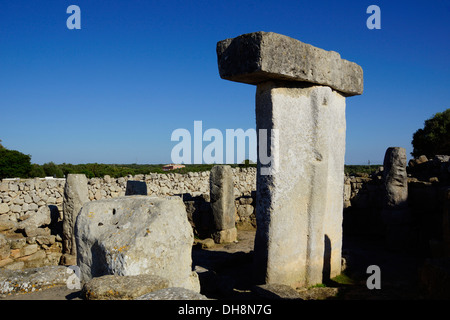 Taula, Torralba d ' en Salord, Menorca, Spanien Stockfoto