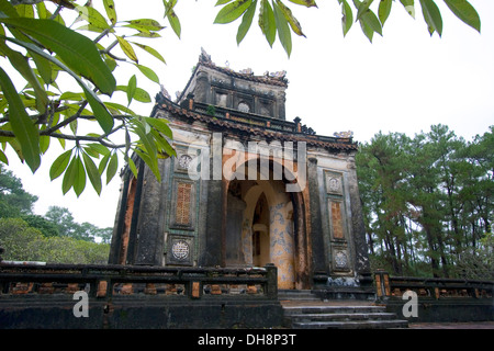 Eines der Gebäude aus dem Tu Duc Grab, Hue, Vietnam. Stockfoto