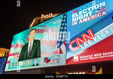 Wahlabend in Las Vegas strip Stockfoto