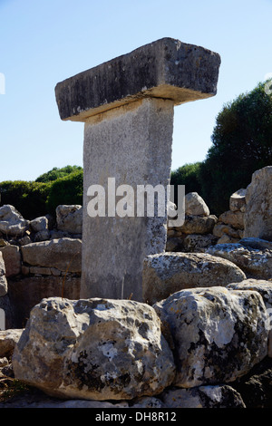 Taula, Torralba d ' en Salord, Menorca, Spanien Stockfoto