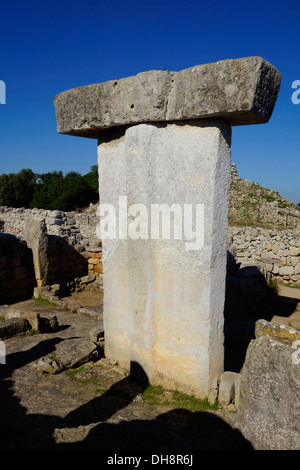 Taula, Torralba d ' en Salord, Menorca, Spanien Stockfoto