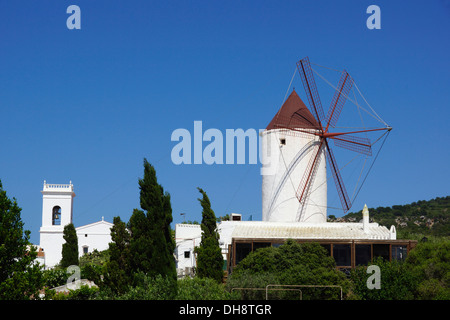 Windmühle, es Mercadal, Menorca, Spanien Stockfoto